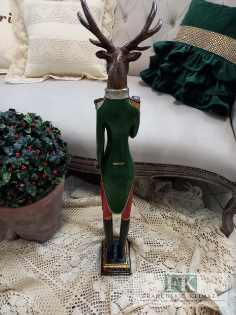 FIGURA z zegarem 72 cm !! renifer , jeleń , jelonek FIGURA z zegarem 72 cm !! renifer , jeleń , jelonek