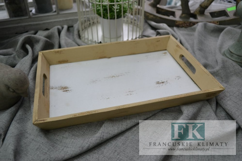TACA DEKORACYJNA PRZECIERKA 46 CM SHABBY CHIC PROWANSJA RETRO TACA DEKORACYJNA PRZECIERKA 46 CM SHABBY CHIC PROWANSJA RETRO