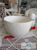 KOLEKCJA KORONKA PEŁNA MISKA śr. 21 cm styl francuski, shabby, vintage