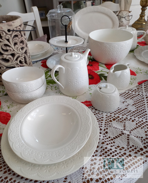 KOLEKCJA KORONKA PEŁNA MISKA śr. 21 cm styl francuski, shabby, vintage KOLEKCJA KORONKA PEŁNA MISKA śr. 21 cm styl francuski, shabby, vintage