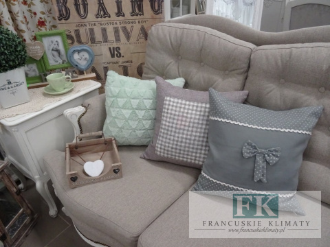 KŁ. POSZEWKA DEKORACYJNA KING 40X40 SHABBY , PROWANSJA , VINTAGE KŁ. POSZEWKA DEKORACYJNA KING 40X40 SHABBY , PROWANSJA , VINTAGE