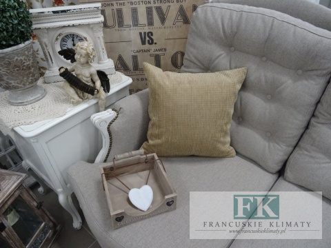 KŁ. POSZEWKA DEKORACYJNA MIKA BEŻOWA 40X40 SHABBY , PROWANSJA , VINTAGE KŁ. POSZEWKA DEKORACYJNA MIKA BEŻOWA 40X40 SHABBY , PROWANSJA , VINTAGE