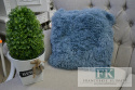 POSZEWKA DEKORACYJNA FUTRZAK SZARY DENIM 40X40 SHABBY , PROWANSJA , VINTAGE