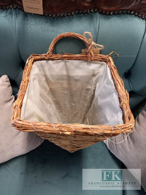 STYLOWY KOSZ ROŻEK osłonka WIKLINA NATURA BOHO 48 cm STYLOWY KOSZ ROŻEK osłonka WIKLINA NATURA BOHO 48 cm