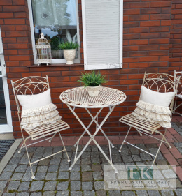 KOMPLET OGRODOWY STÓŁ + 2 KRZESŁA HOME & GARDEN METAL KUTY