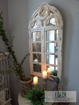 LUSTRO W KSZTAŁCIE STAREGO OKNA WENECKIEGO 103/51 cm PROWANSJA,SHABBY